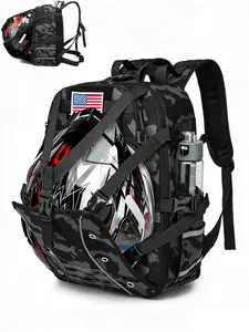Helmet Backpack for Men, Motorcycle Helmet Storage Bag, Riding Accessories, Durable & Spacious Design, Perfect for Motorcyclists