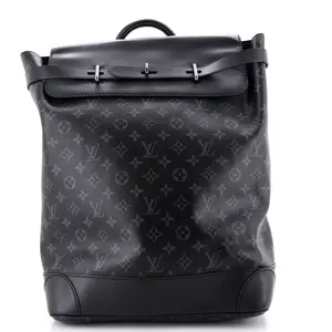 Pre-owned Louis Vuitton Canvas Coated Backpacks Steamer Backpack Monogram Eclipse Canvas by Rebag