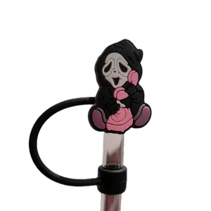 Halloween Horror Ghost Face Straw Topper