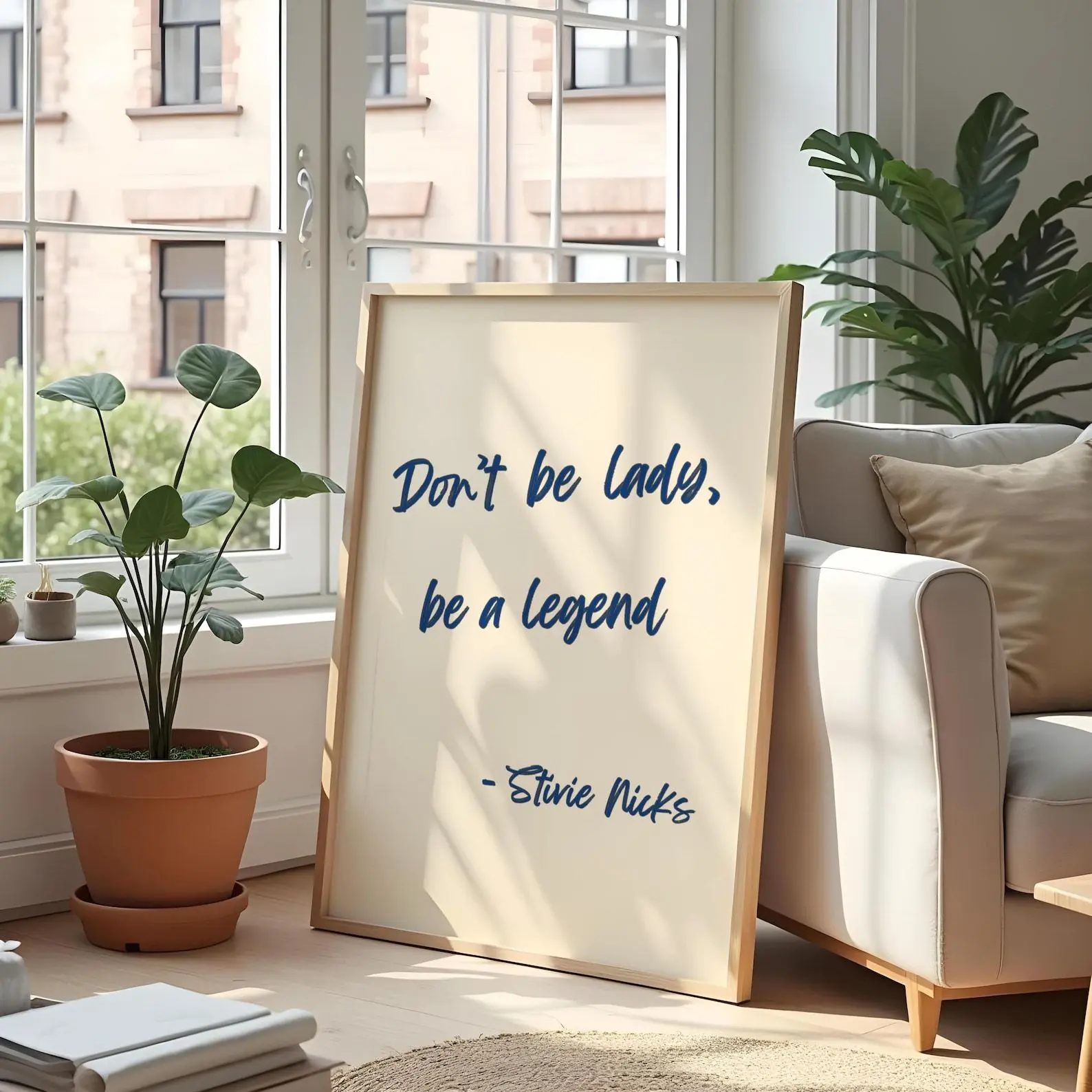 Inspirational Quote Poster – Feminist Wall Art Don’t Be a Lady Print
