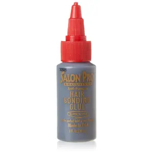 Salon Pro Hair Extension Bonding Glue - Black, 1 Oz, Strong Hold Haircare Accessory for Salon & At-Home Use