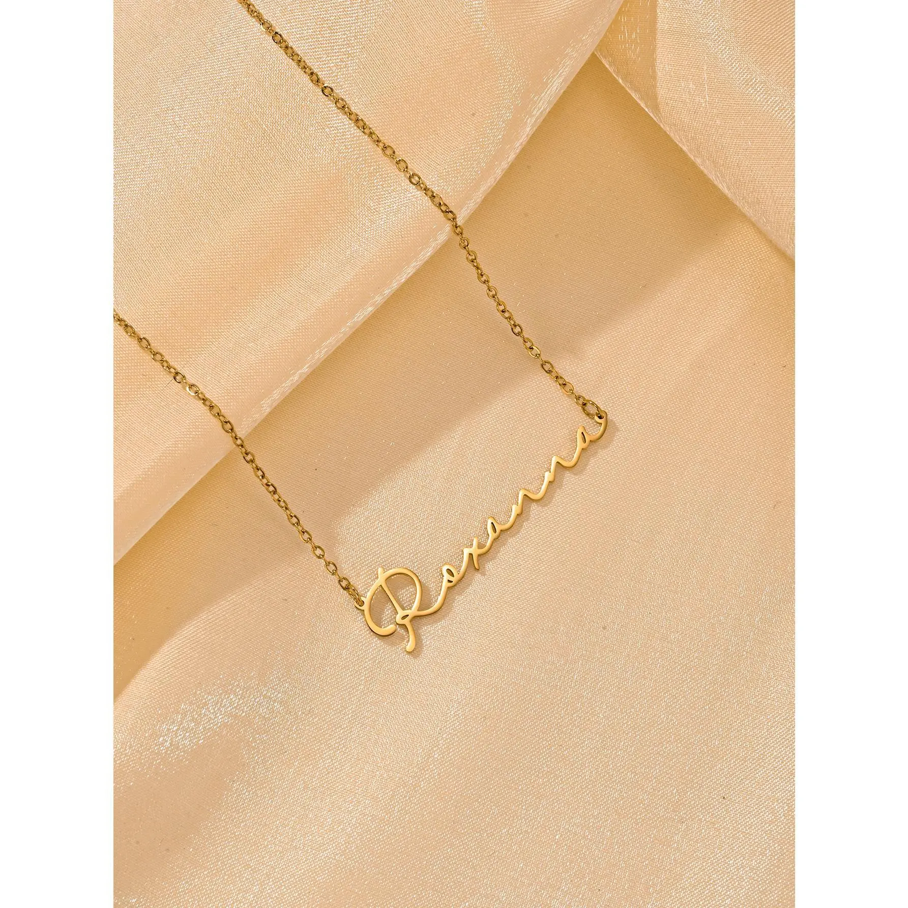 Light Luxury Handwritten English Necklace, Light Luxury Temperament Necklace