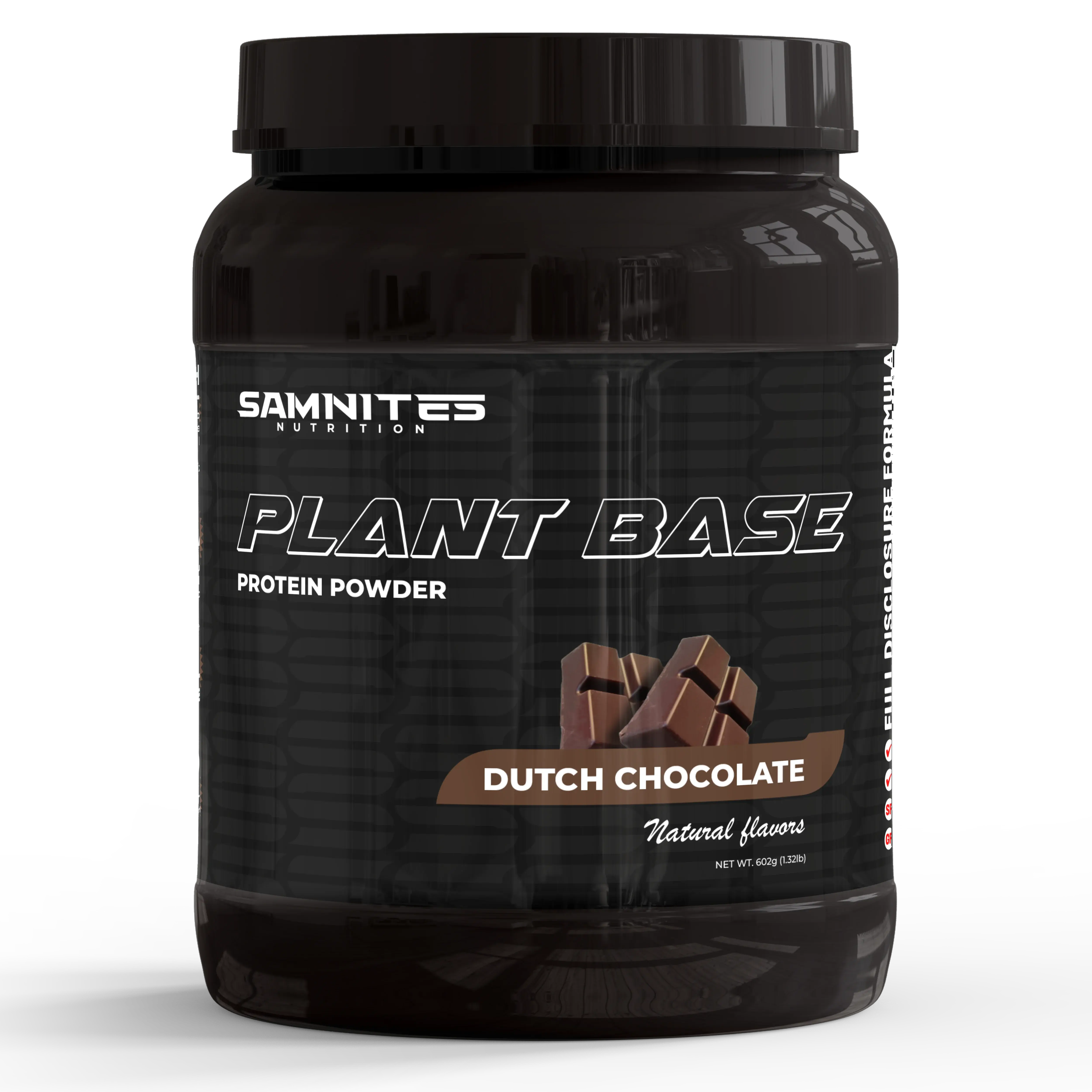 Samnites Nutrition Plant Base Protein Powder Dutch Chocolate 20g Complete Plant Protein Vegan Formula with Digestive Enzymes & AstraGin for Gut Health Healthcare Supplement
