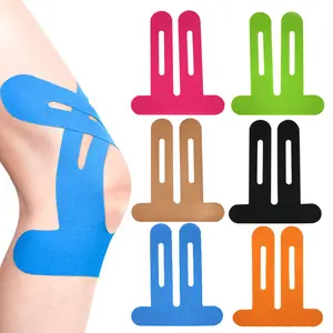 6 Pack Breathable Cotton Kinesiology Tape- Flexible Knee Patches for Muscle Recovery & Support- Pain Relief Joint Support & Muscle Recovery