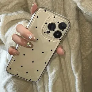 Dot Pattern Phone Case, Fashion Phone Protective Cover, Phone Accessory Compatible with iPhone 11 12 13 14 15 16 Pro Max/Pro/Plus