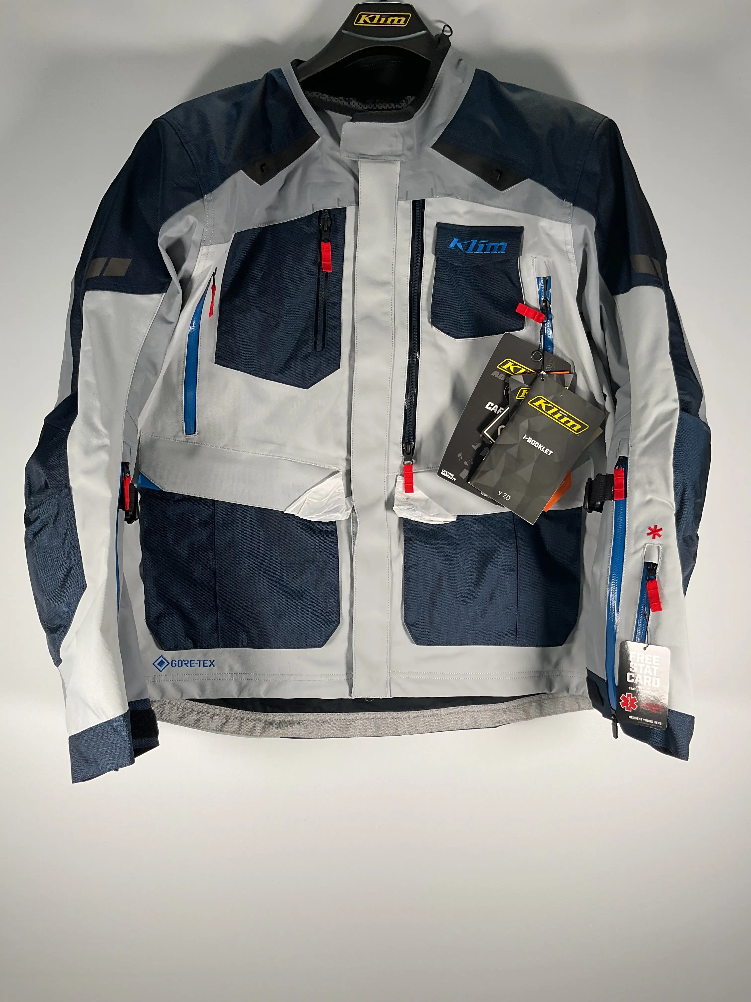 KLIM Carlsbad Jacket - Navy Blue - Cool Gray - Size 2X - OPEN BOX