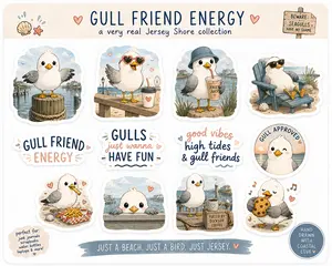 Gull Friend Energy — Complete Jersey Shore Sticker Collection