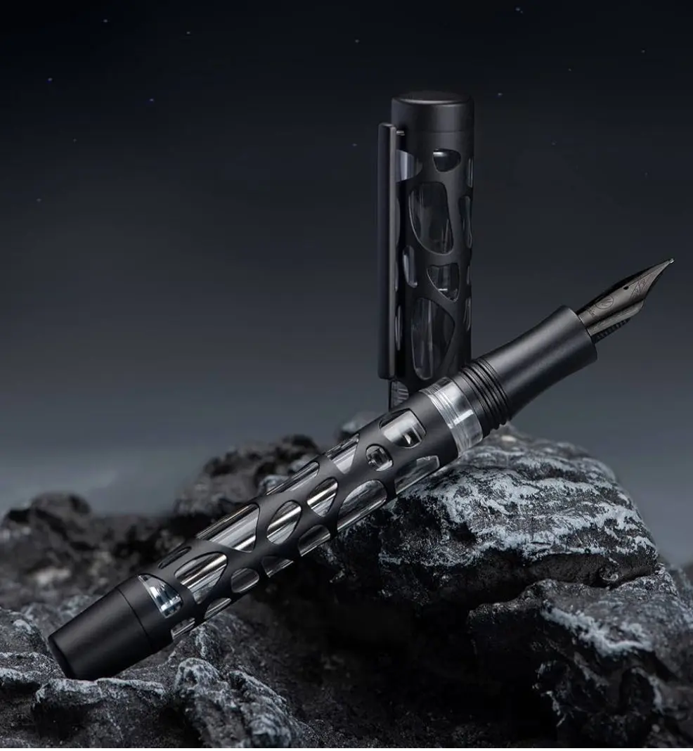 Asvine V169 Vacuum fill pen Black - M nib