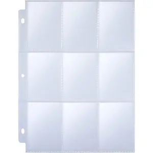 36 Pack 9 Pocket Page Protector, Holds 324 Cards, Trading Card Sleeves Page Clear Sheet Protector Pages for 3 Ring Binder, Card Sheets for Standard Size Cards