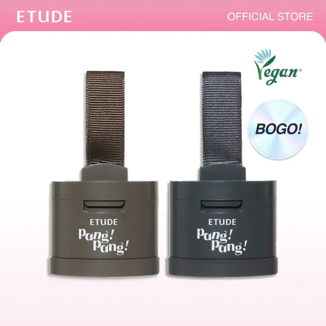 [ETUDE Official] BOGO Deal | Pang Pang Hair Shadow #01 Dark Brown, #03 Natural Black | Hair Fibers | Hairline Coverage | Root touch up | Waterproof | Natural Finish
