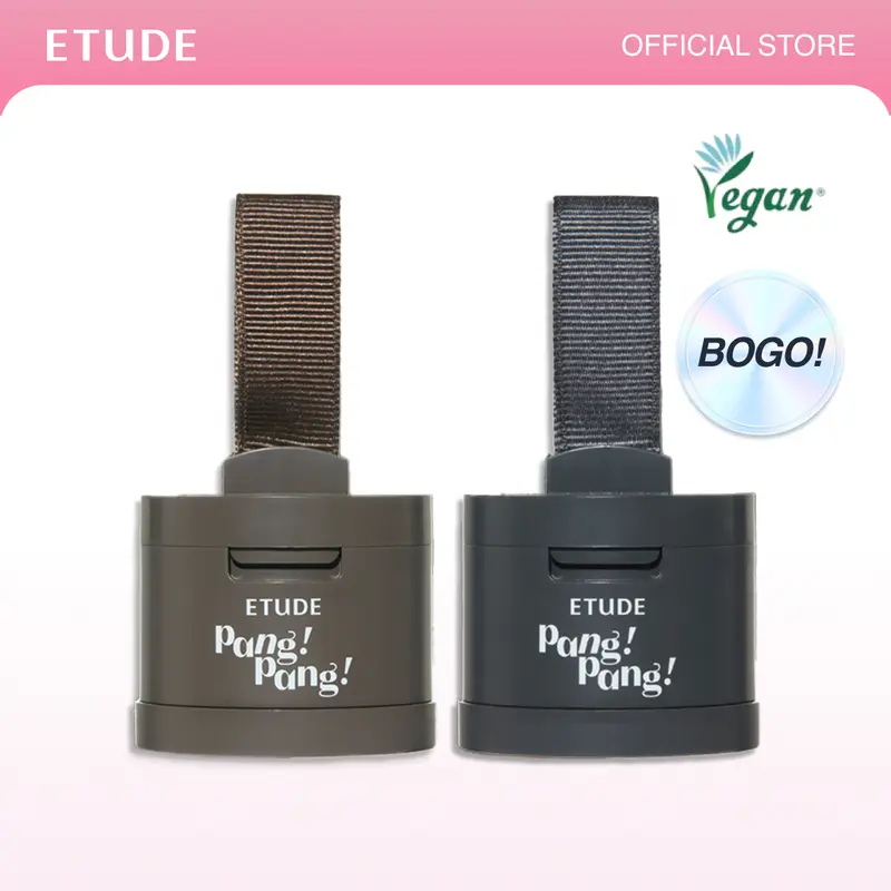 [ETUDE Official] BOGO Deal | Pang Pang Hair Shadow #01 Dark Brown, #03 Natural Black | Hair Fibers | Hairline Coverage | Root touch up | Waterproof | Natural Finish