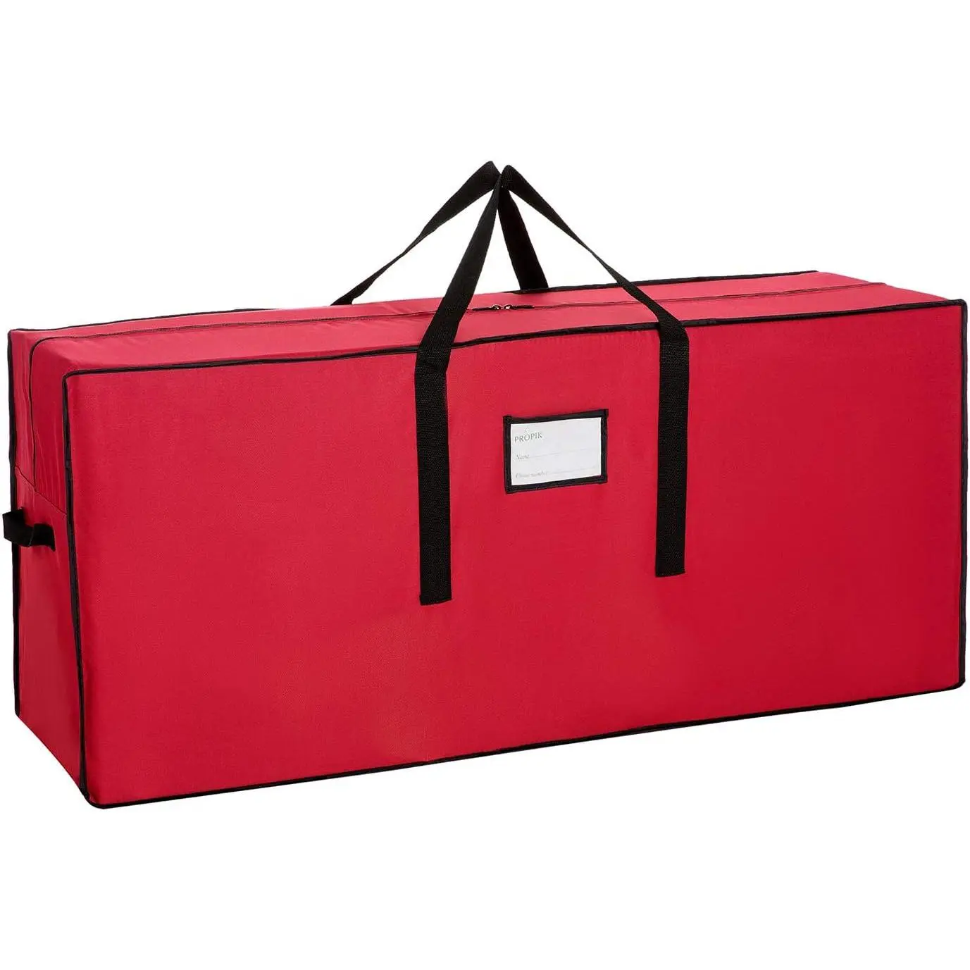Christmas Tree Storage Bag,Fits Up to 6 ft Tall Artificial Tree,Heavy Duty 600D Canvas Red Christmas Tree Storage Container with Sleek Dual Zipper and Durable Handles,45" x 15" x 20"