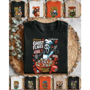 Halloween Horror Cereal Shirt, Horror Characters T-Shirt, Halloween Movie T-Shirt, Spooky Season