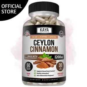 Kaya Naturals Cinnamon – Pure Ceylon Cinnamon Extract Supplement – 60 Capsules