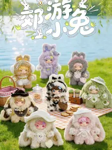 LUXI-Picnic Bunny series Mystery Boxes Bag Pendant Bunny Plush Dolls Soft Collectibles