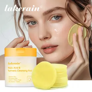 Kojic Acid & Turmeric Exfoliating Pads, Cleaning Facial Treatment for Dark Spots & Acne Scars, Gently Exfoliates to Even Skin Tone, Reveal Glowing Radiant Skin, Facial Treatment
