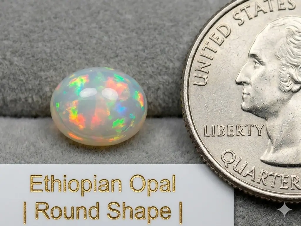 Natural Ethiopian Opal Gemstones, Round-Cut with Unique Play of Colors in Versatile Sizes for Jewelry Crafting, Opal Stone, Jewelry Accessories, Fine, Multi-Size, Gem Enthusiasts, Semi-Finished, Colored Gem Stones, Gorgeous Stone Gemstone