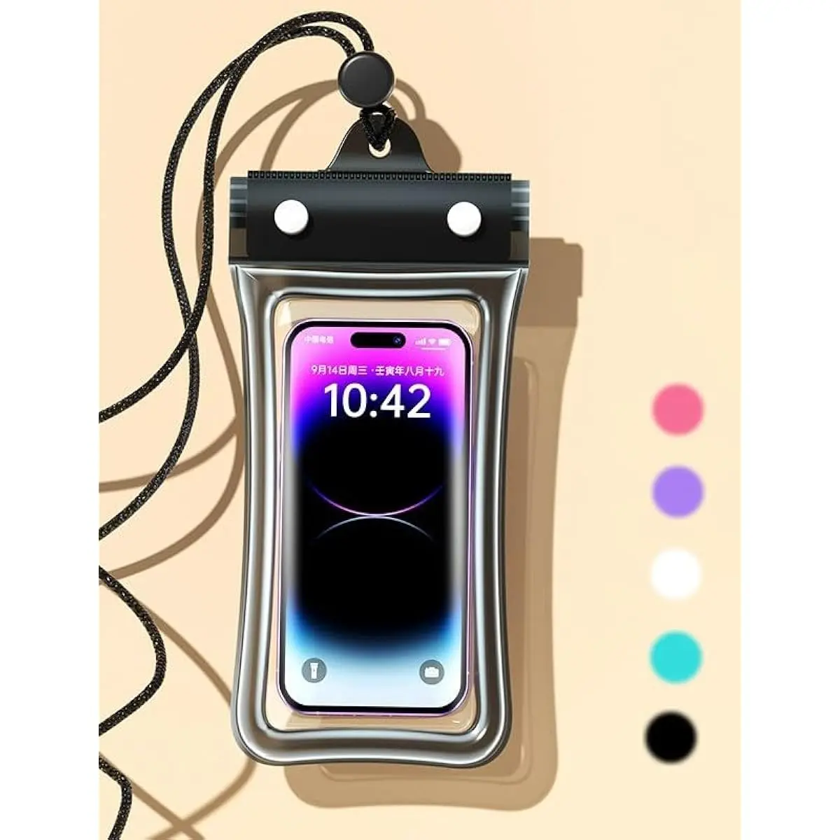 Waterproof Phone Pouch,Floatable Waterproof Phone Pouch with Touchscreen,Universal IPX8 Waterproof Cell Phone Case,Underwater Photography,for Swimming,Rafting,Diving,for All Models