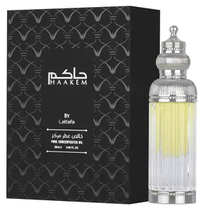 Lattafa Hakeem Pure Concentrated Perfumed Oil - 20ml Unisex Amber Oil Single Item with Aromatic Woody Fragrance, Citrus Woody Musk, Floral Scents Perfume