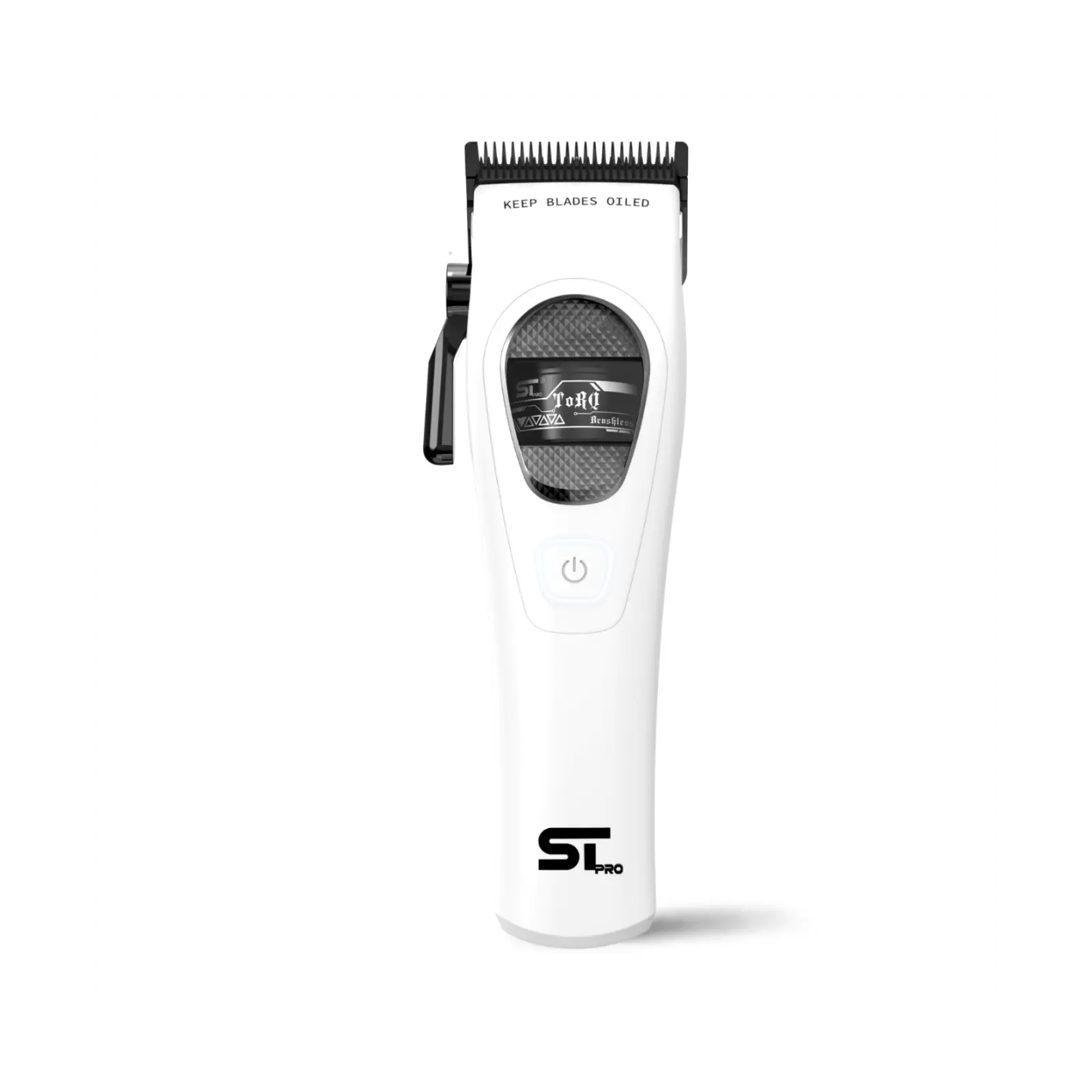 TORQ Cordless Stainless Steel Barber Clippers - Cordless Rechargeable Clipper, Digital Brushless BLDC Motor (8000 RPM), DLC+TI Blades, Click Lever, 5-Level Taper Adjustment, Professional Barber Equipment, Hair Cutter, No Tugging Design