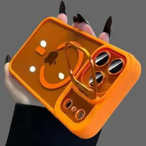 Oceantree Magnetic Case for iPhone 17 Pro Max 16 15 14 13 12 11 with Camera Lens Protector & Built-in Metal Ring Stand Compatible with MagSafe Shockproof Military-Grade Protection Acrylic Clear Casing Protective Wireless