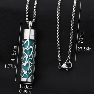 Stainless Steel Scented Memory Locket Necklace – Wearable Fragrance Pendant