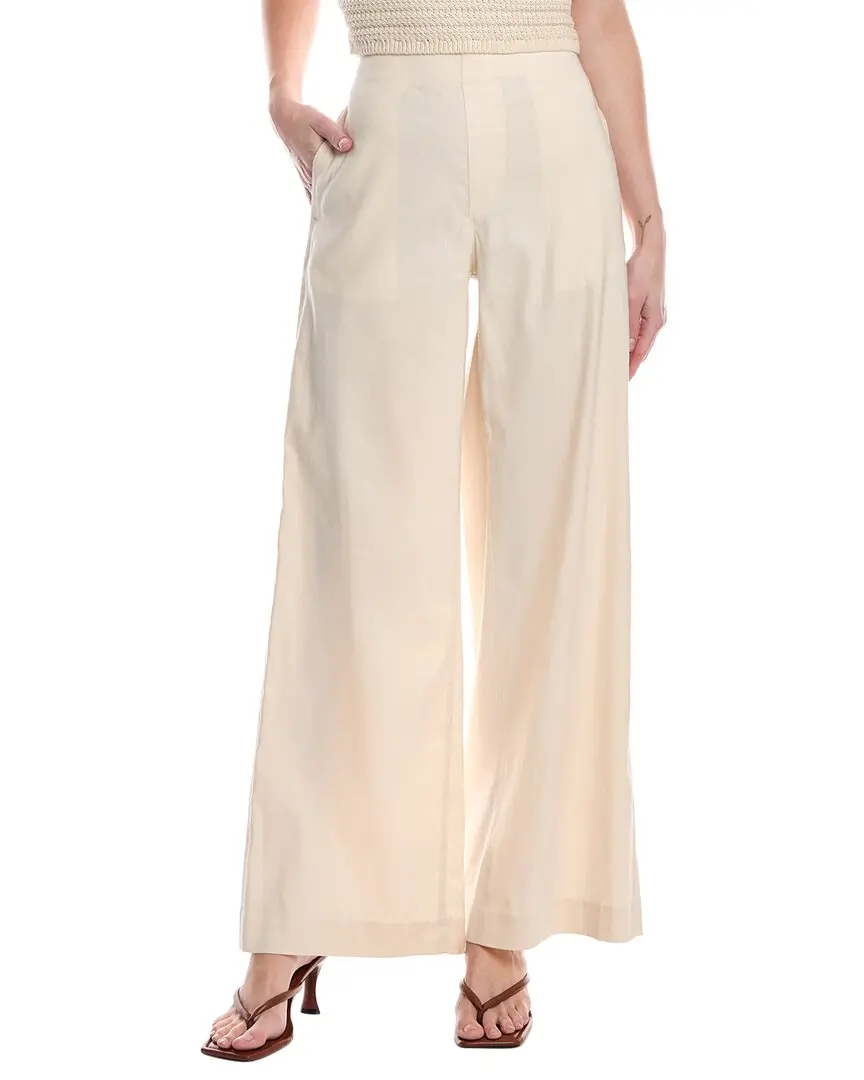 rag & bone Morgan Ivory Linen-Blend Pant Jean