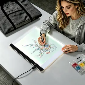 a3(40*33.5cm) led light pad for diamond painting with storage bag,three level dimming led pad for diamong painting, light board copy drawings, office , drawing, sketching, animation,drawing table, a3 light pad painting supply sets