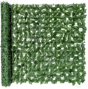 Privacy Fence Screen Artificial Ivy Grass Wall Screen 120x40 in Balcony Fence Privacy Screen Faux Vines Green Backdrop Fake Ivy Wall Panels Hedge Fence for Patio,Garden, Backyard Indoor Outdoor deocr