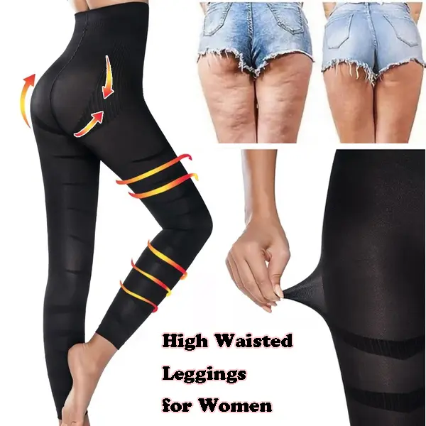 Women's High-Waisted Stretchy Nylon-Spandex Tall Leggings - Hip-Lifting, Body Contouring, Athleisure Activewear for Workout, Yoga, XL, 2XL