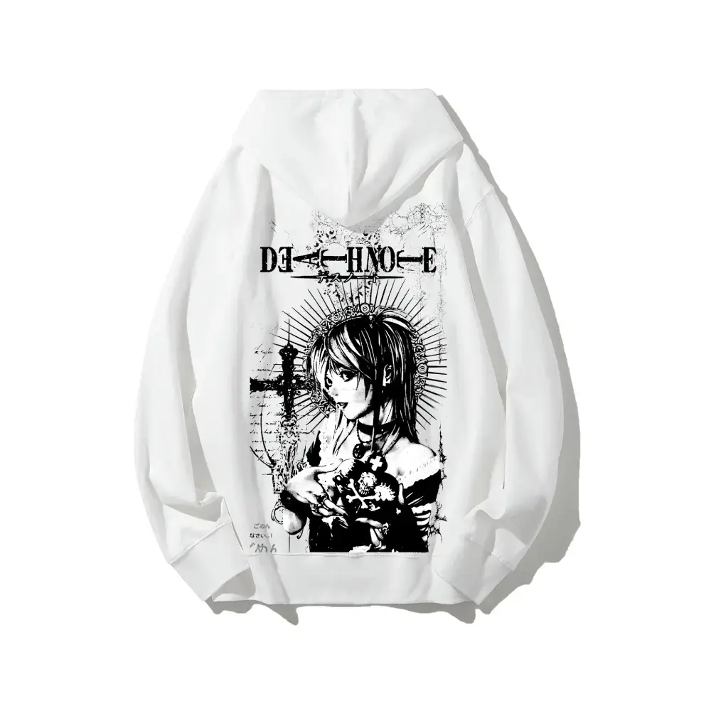 Death Note Misa Amane Anime Hoodie Pullover Cotton Streetwear Unisex Casual Couple Gift 100% Pure Breathable Eco-friendly Micro Elasticity