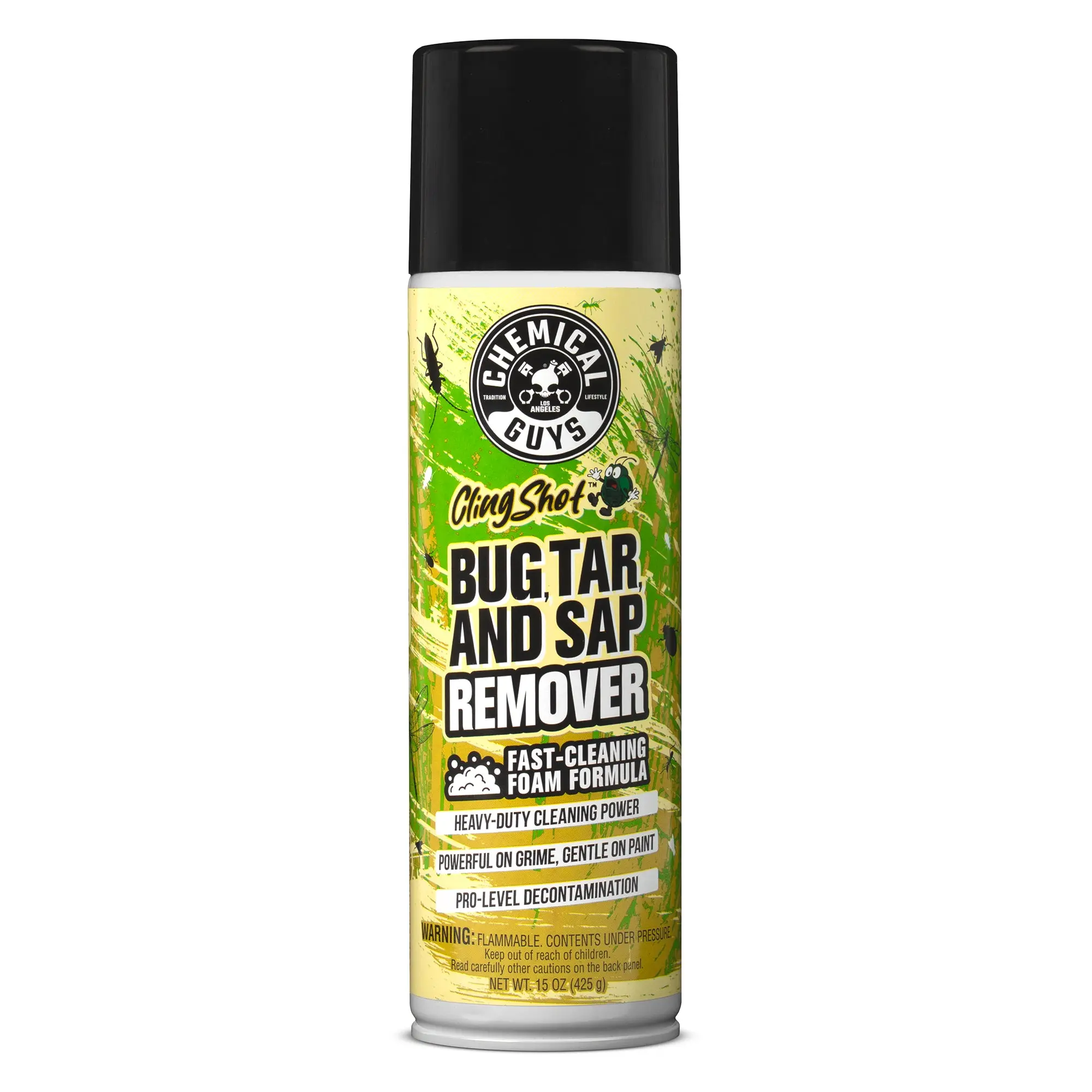 Chemical Guys ClingShot Bug, Tar & Tree Sap Remover - Foam Aerosol, Car Detailing Supplies, Car & Motorbike Paint Care Product