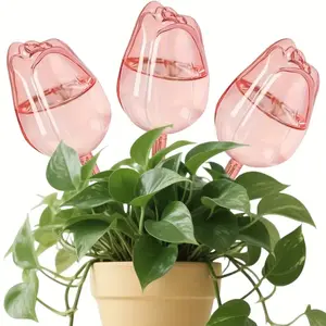 3 Tulip Plant Watering Balls with Narrow Neck Design, Automatic Garden Watering, Automatic Plants Watering, Ideal for Indoor Outdoor Pots, Hanging Baskets and Gardening Tools