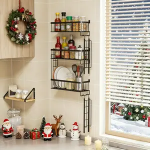 Firewall Shelf - New York Style Character Fireproof Shelf, Fashionable Small Statue Display Stand, Metal Decorative Wall Shelf with 3 or 4 Tiers for Bedroom, Living Room, and Home Decoration