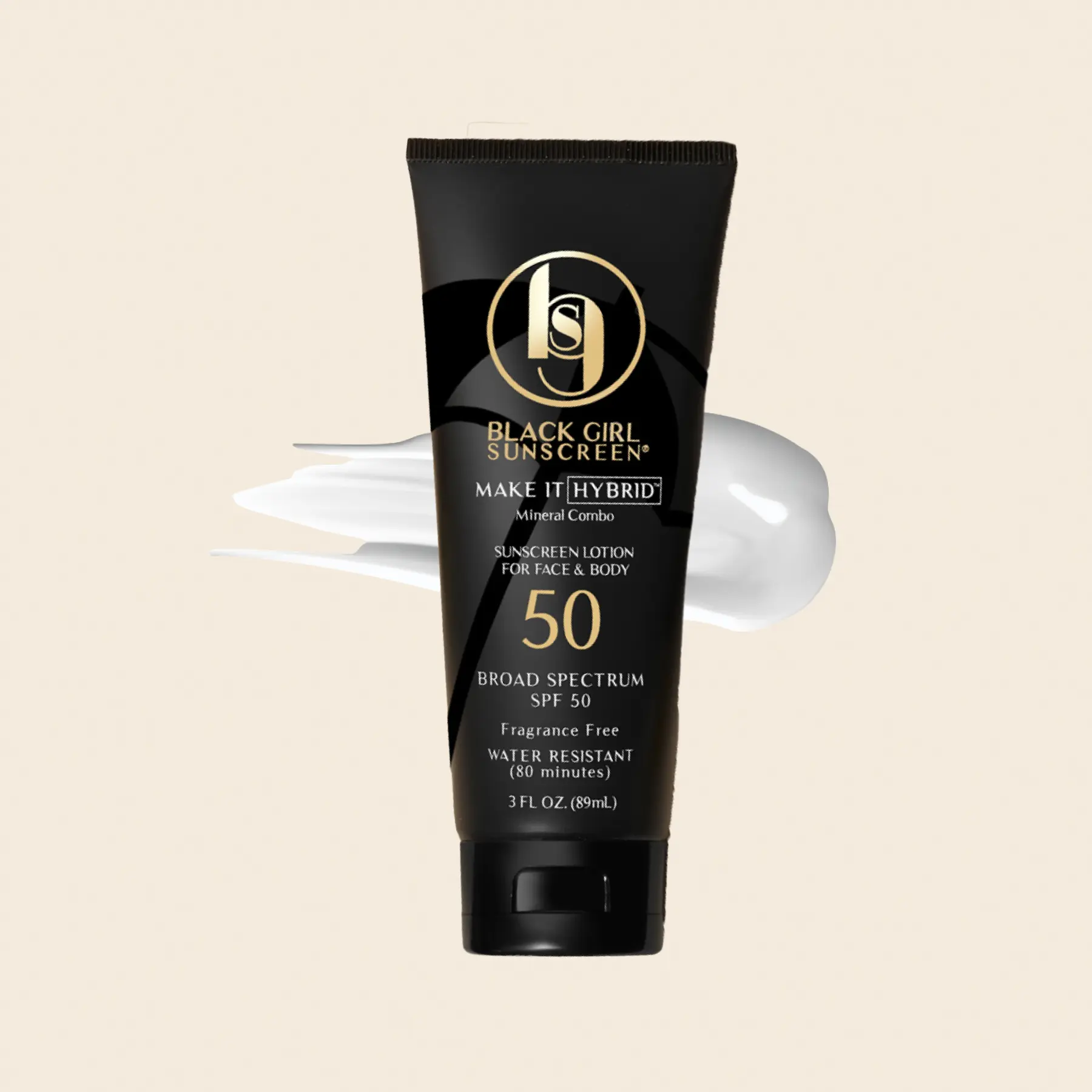 Make It Hybrid™ SPF 50 Vegan Facial Sunscreen - Lightweight, Oil-Resistant Skincare Formula with Hydrating Sunflower, Shea, Avocado, Lavender, Carrot & Vitamin-Infused Moisturizing Benefits, Water Resistant