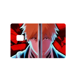 Bleach Anime Ichigo Kurosaki TYBW Credit Debit EBT Chip Card Vinyl High Gloss Cover Sticker Decorative Waterproof Stain Resistant