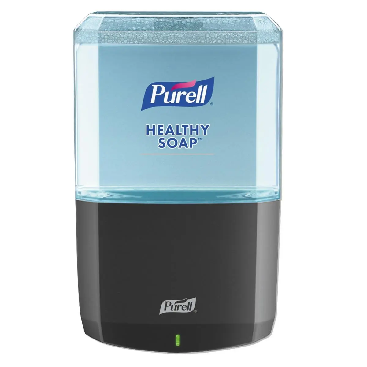 212 MAIN Wall-Mount Touchless Hand Foam Soap Dispenser Pump - Automatic Plastic Graphite ES6 Model (643401), 1200 ml Lockable Bottle Canister, 5.25x8.8x12.13 in Single Unit (Batteries Required for Operation), Refill-Ready