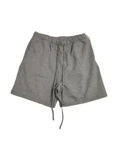 Sweatshort Dark Grey with logo - Casual Versatile Dark Grey Sweatshort for Everyday Wear Menswear Man Tropical Techwear Beige Plain tiktok shop