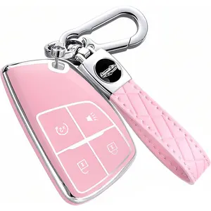 car stuffKey Fob Cover for Chevy with Keychain, Soft TPU Key Case Shell for Colorado Equinox Silverado, for GMC Canyon Sierra Remote Smart Key Holder(4 Buttons, Pin2026
