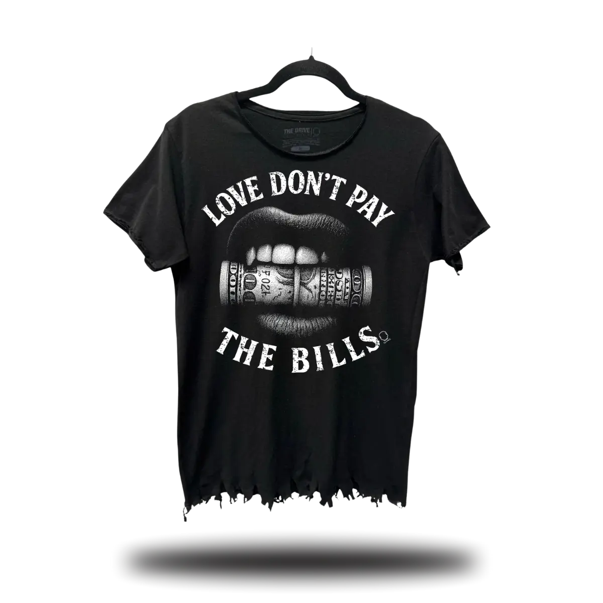 Love Don't Pay Road Rash Fringe Bottom Tee – Biker Streetwear Graphic T-Shirt, TikTok Viral Fashion, Y2K Grunge Aesthetic, Hand Cut Fringe Tee, Alternative Clothing, Motorcycle Lifestyle Apparel
