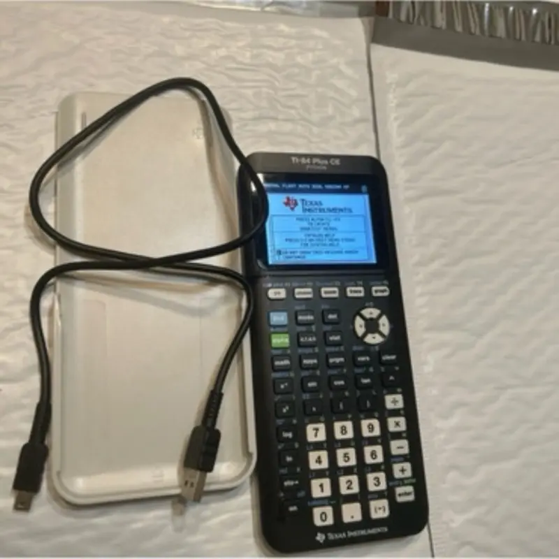 Tested: Texas Instruments TI 84 Plus CE Graphing Calculator w Cable Black tested Python