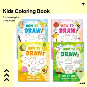 Hya Animal-Themed Children's Coloring Book - Preschool Early Childhood Education Tool, Step-by-Step Drawing Guide, Fine Motor Skill Development, Ideal for Home & Classroom Use, Father's Day Gift Idea