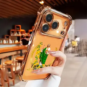 Saint Jude Tadeo Softball Vibe Compatible with iPhone 16 16e 15 17 Air 14 13 12 11 Pro Max Plus X XS Four-corner Thickened Rugged Durable shockproof Anti-Scratch soft Silicone case