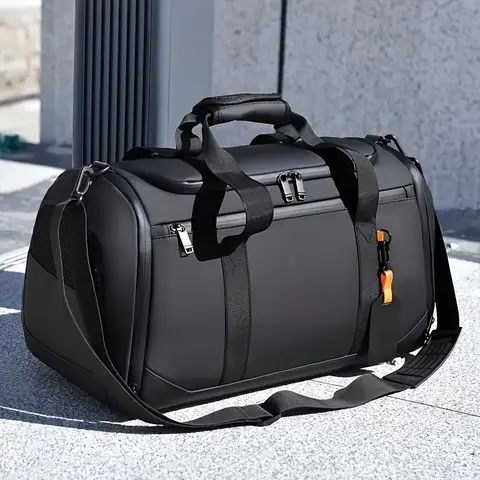 Gift Large Capacity Travel Gym Bag Tote Handbag, Men'S Hand-Twist Bag, Portable Overnight Luggage Bag, Unisex Sports Fitness Bag, Spacious Interior And Stylish Design, Suitable for Gym, Sports, And Outdoor Adventures - Casual Style