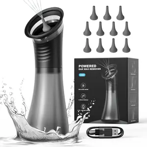 E80 Upgraded 2-In-1 Ear Wax Removal Kit, 400ML Integrated Waste Tank, Rechargeable Water Spray, 4 Pressure Settings, Safe & Effective, Ear Cleaning Water Machine