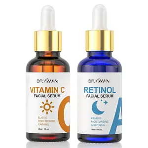 Vitamin C + Retinol Brightening Serum Duo for Day and Night Use, Targets Firmness and Even Skin Tone, Reduces Dark Spots