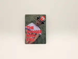 The donger need fire, Firefighter aluminum playing card. Firefighter gifts, firefighter helmet card. Magnet option available.