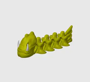 3D Printed Articulated Saber Fish | Flexi Fish Fidget Toy | Fantasy Sea Creature | Ocean Desk Pet Collectible