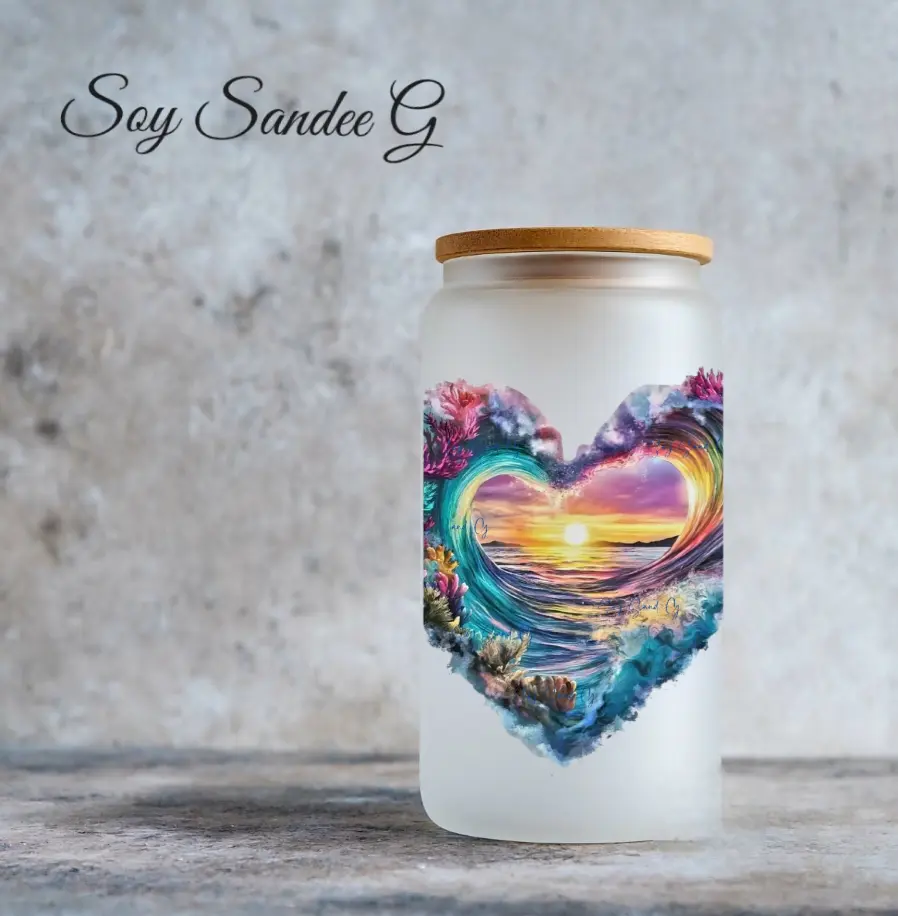 Beach Heart - UVDTF Decal Decor Decorative scrapbooking