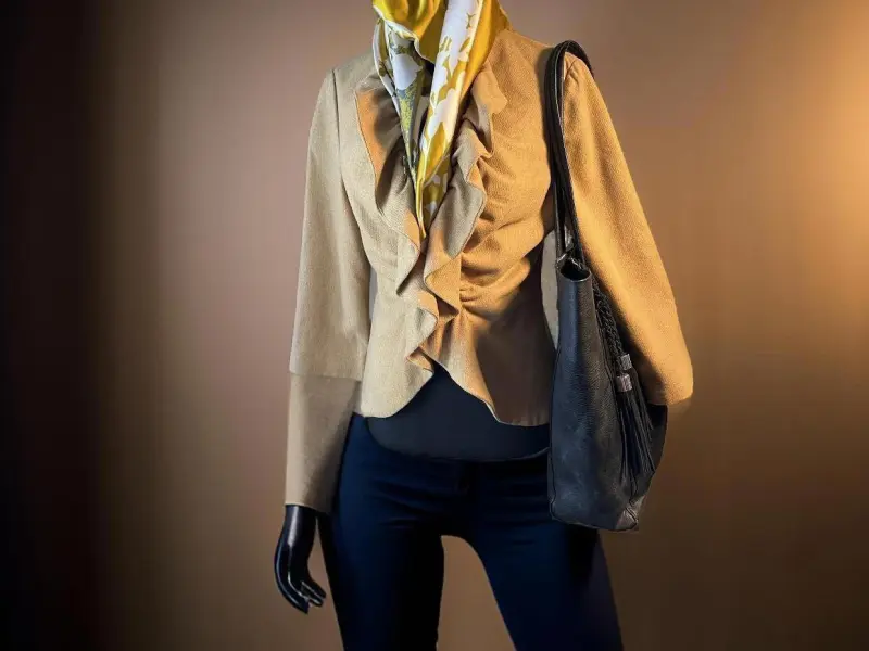 Caramel Brown Wool Tabitha for Anthro Blazer Coat